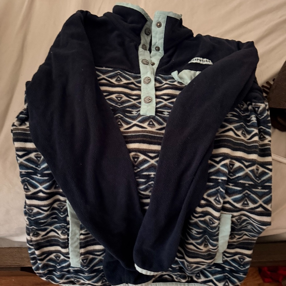 Patterned Pullover with Button Details - image 2